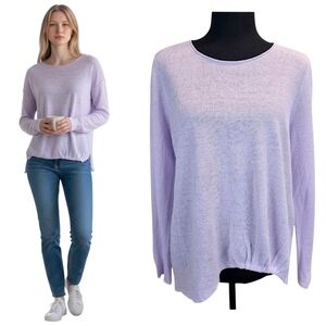 Eileen Fisher Lilac Lightweight Sweater S Soft Knit Pullover Minimalist Luxe